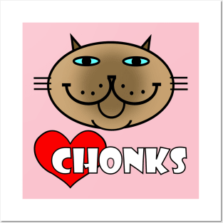 Heart Chonks - Siamese Cat Posters and Art